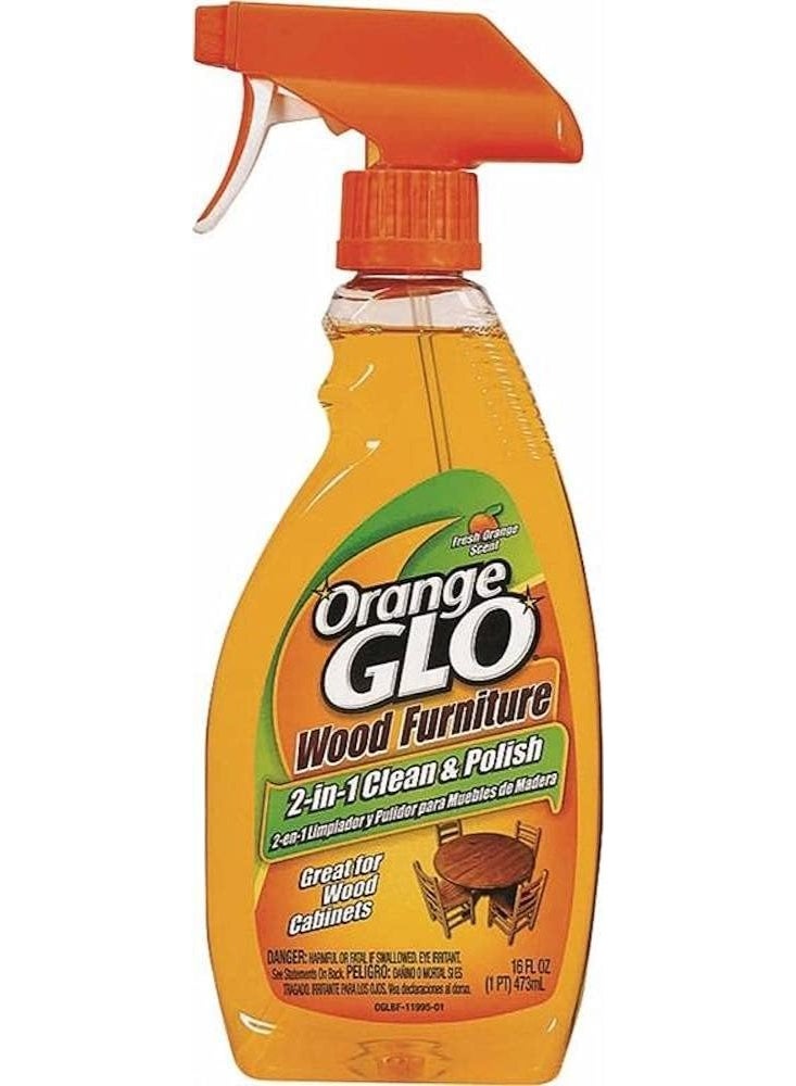 Orange Glo Wood Furniture 2 In 1 Clean & Polish Spray 473 ML - Image 1